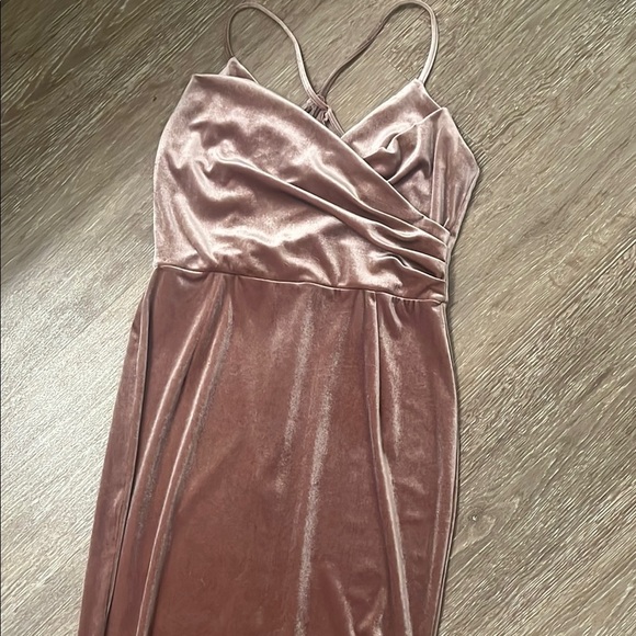 ASOS Strappy Midi Dress Dusty Rose Pink Stretch Bias Ruffle Size 8 - Picture 12 of 12